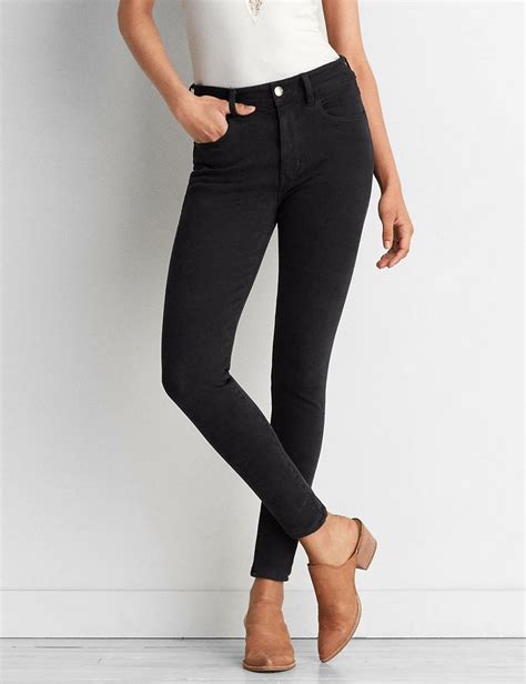 american eagle high waisted black jeans|american eagle high rise jeggins.